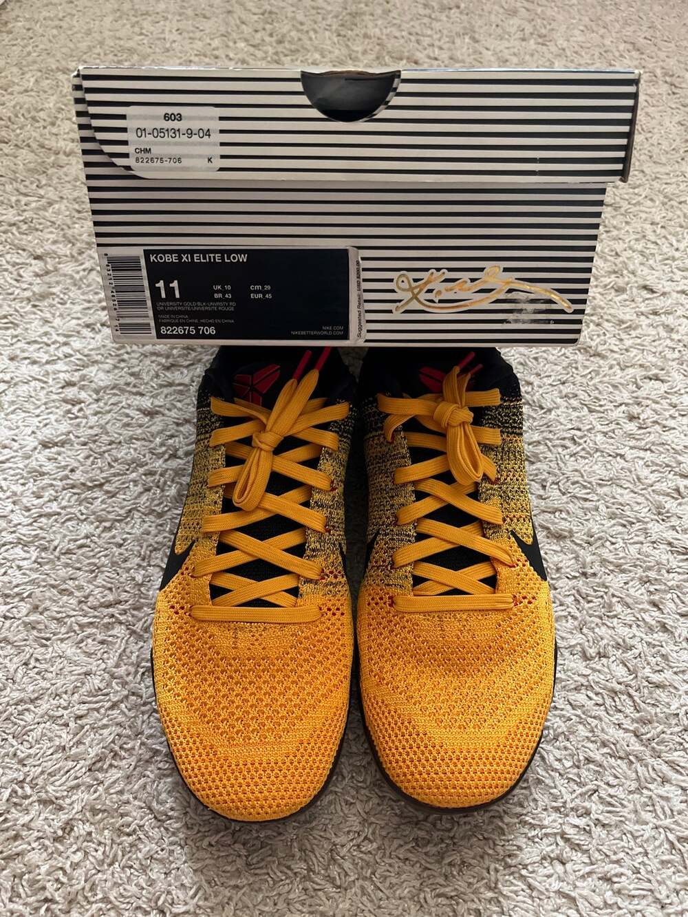Nike Kobe 11 Elite Low Bruce Lee Size 11 US Men's